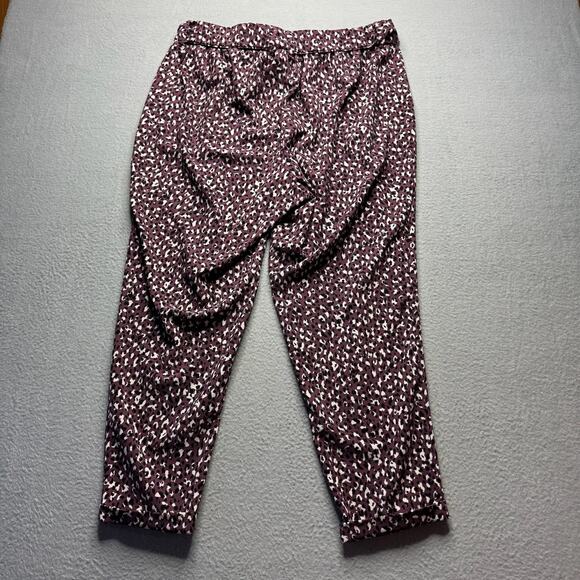 Torrid Women's Plus Pull-On High-Rise Crepe Pant Purple Leopard Print - Size 1X - Picture 6 of 8